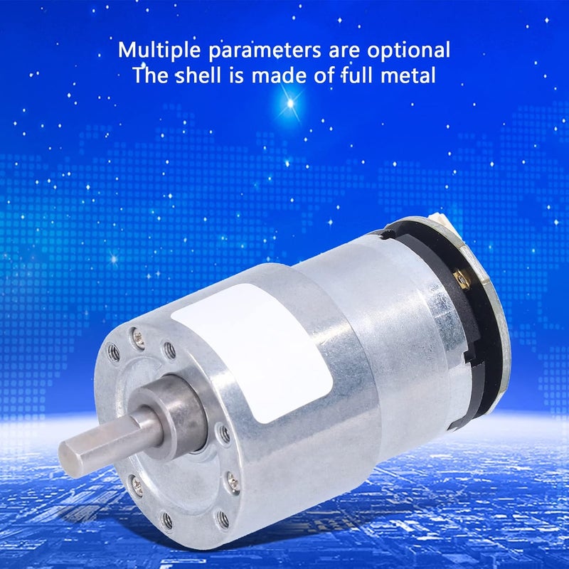 flexman JGB37‑520 DC12V Gear Motor, Strong Load Capacity Electric Micro Speed Reduction Geared Motor, Metal Gearbox with Encoder for Household Appliances, Automatic Money Counters (333RPM) - Image 3